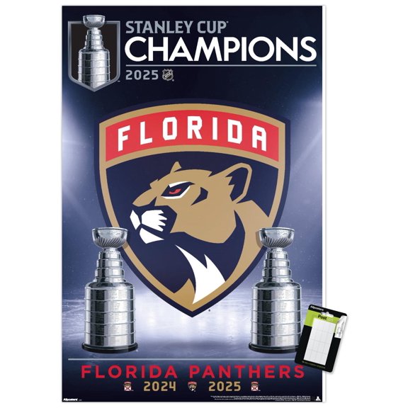 NHL Florida Panthers - 2025 Stanley Cup Team Logo Wall Poster, 22.375" x 34"