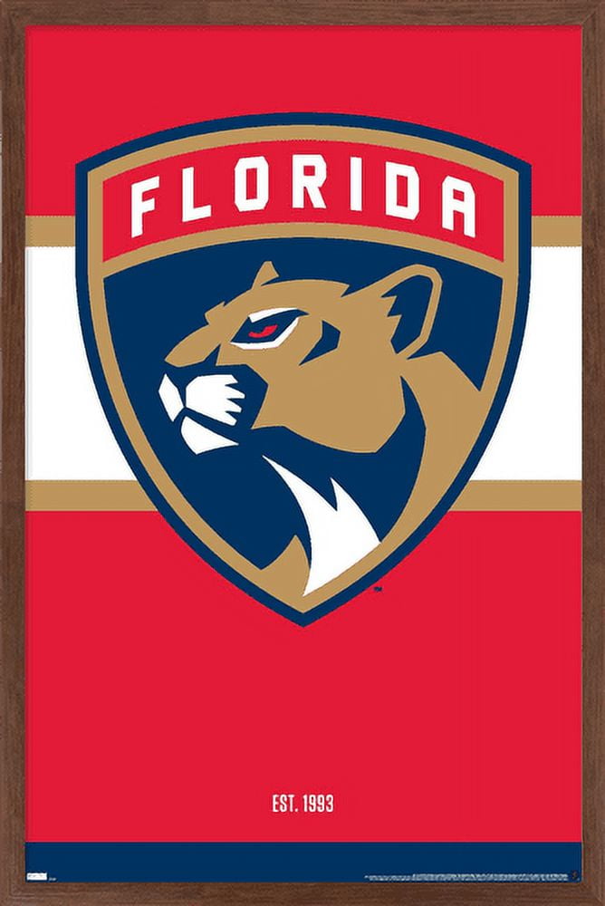 NHL Florida Panthers - Logo 21 Wall Poster, 14.725" x 22.375", Framed