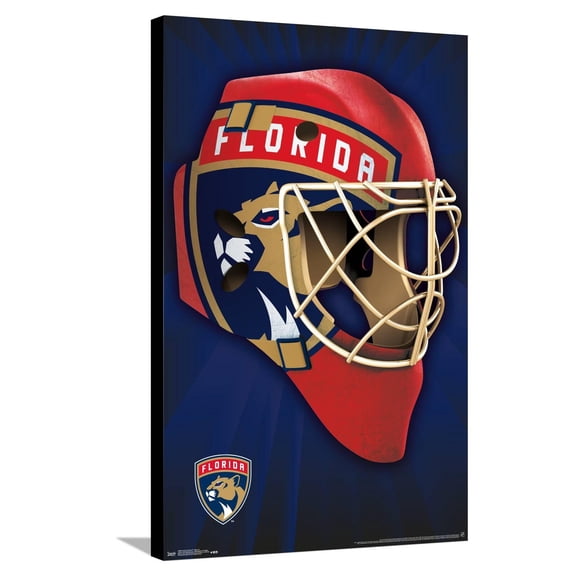 NHL Florida Panthers Mask 16 Canvas Wall Poster, 22.375" x 34"
