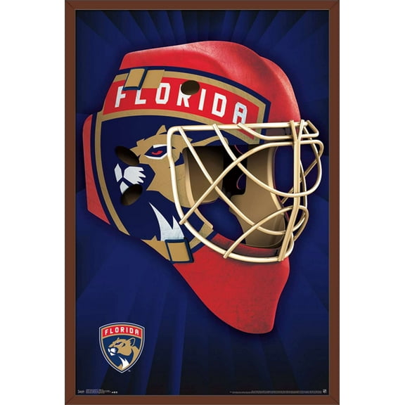 NHL Florida Panthers Mask 16 Wall Poster, 22.375" x 34", Framed