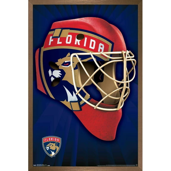 NHL Florida Panthers Mask 16 Wall Poster, 22.375" x 34", Framed