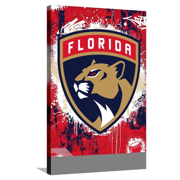NHL Florida Panthers - Maximalist Logo 23 Canvas Wall Poster, 22.375" x 34"