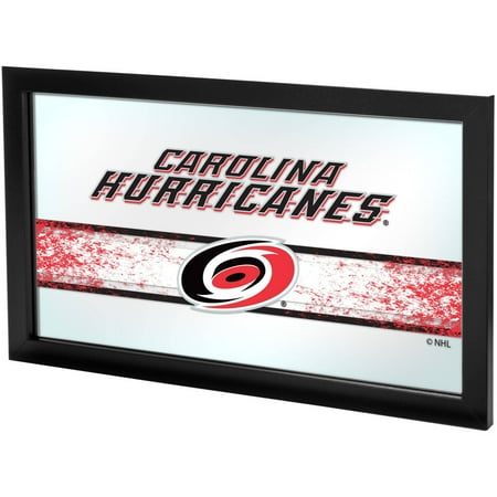 Carolina Hurricanes NHL Framed Logo Mirror - Red, White, Silver, Black