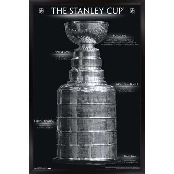 NHL League - Stanley Cup 16 Wall Poster, 14.725" x 22.375", Framed