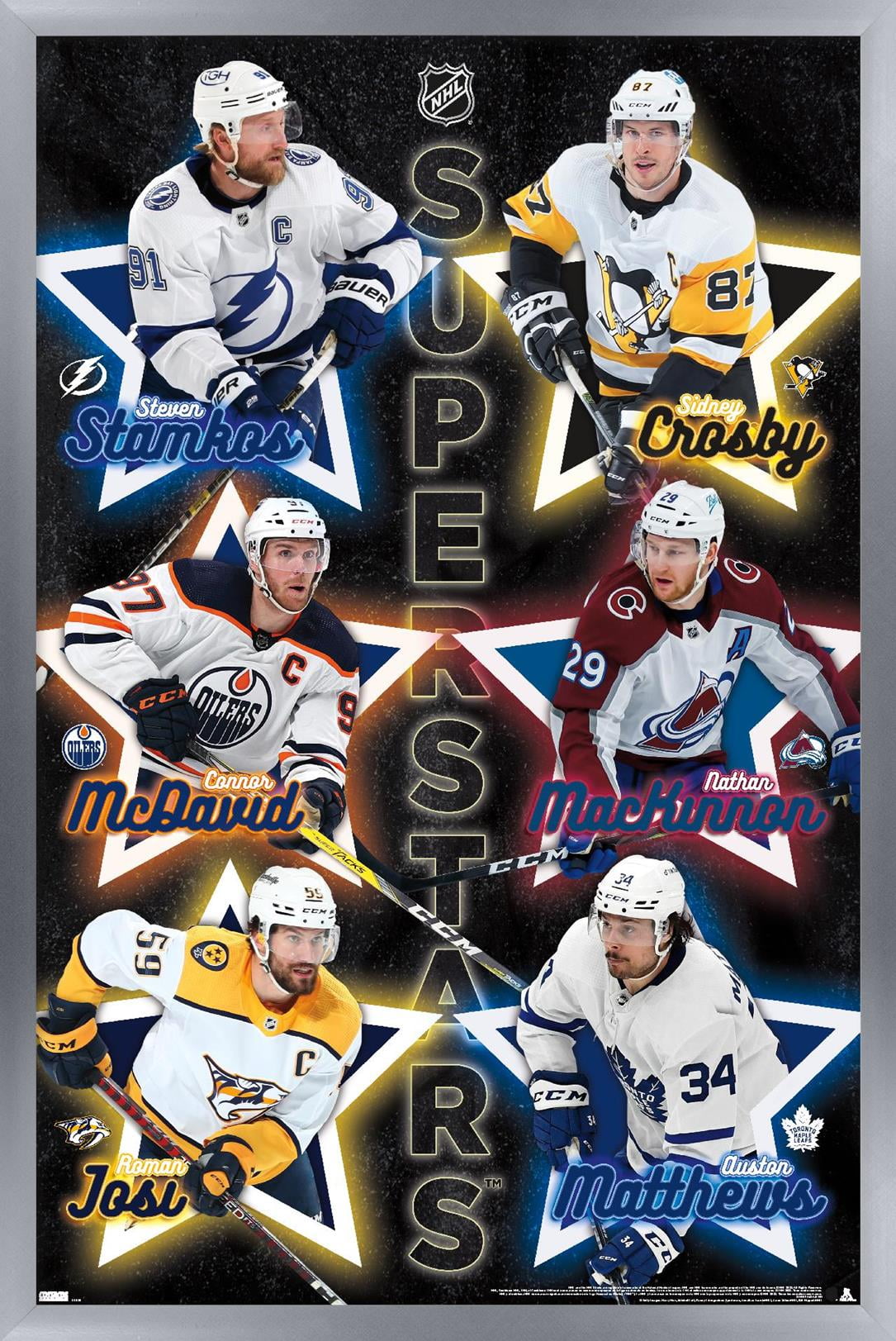 NHL League - Superstars 22 Wall Poster, 14.725" x 22.375" Framed