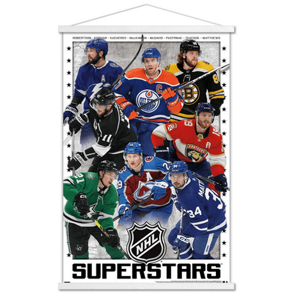 NHL League - Superstars 23 Wall Poster with Magnetic Frame, 22.375" x 34"