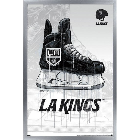 NHL Los Angeles Kings - Drip Skate 21 Wall Poster, 22.375" x 34", Framed