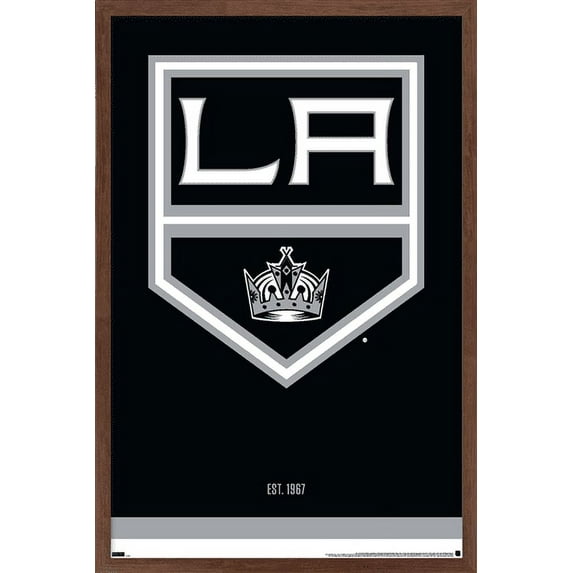 NHL Los Angeles Kings - Logo 21 Wall Poster, 22.375" x 34", Framed