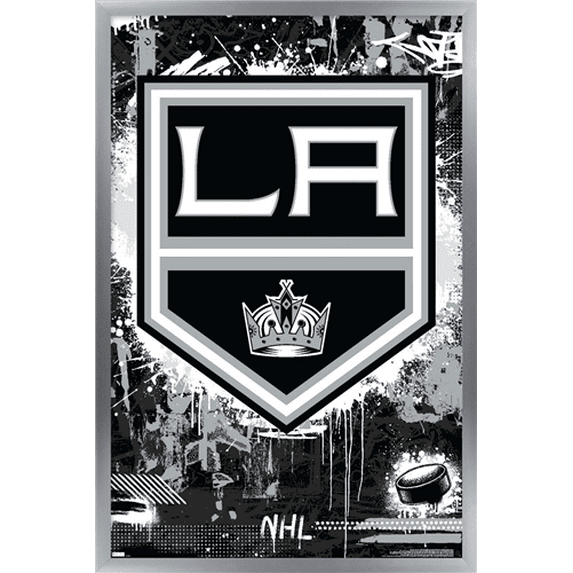 NHL Los Angeles Kings - Maximalist Logo 23 Wall Poster, 14.725" x 22.375" Framed