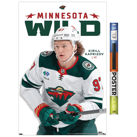 NHL Minnesota Wild - Kirill Kaprizov Feature Series 23 Wall Poster, 22.375" x 34"