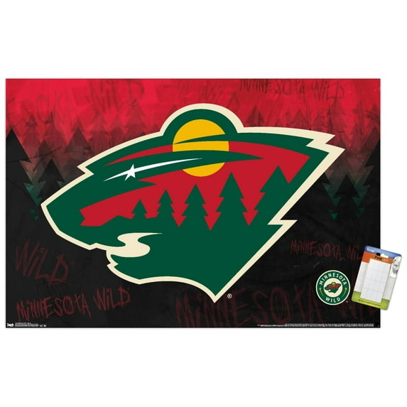 NHL Minnesota Wild - Logo 15 Wall Poster, 14.725" x 22.375"