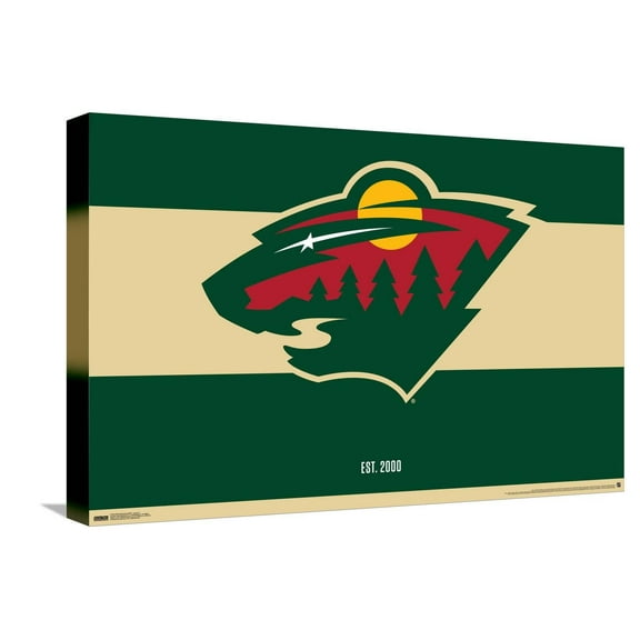 NHL Minnesota Wild - Logo 21 Canvas Wall Poster, 14.725" x 22.375"