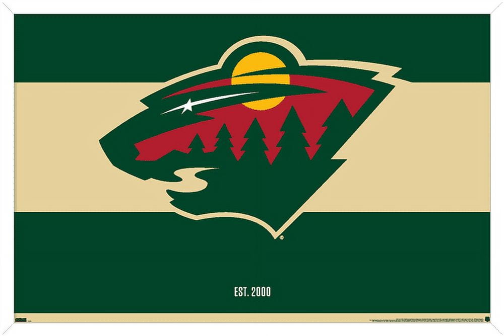 NHL Minnesota Wild - Logo 21 Wall Poster, 14.725" x 22.375", Framed