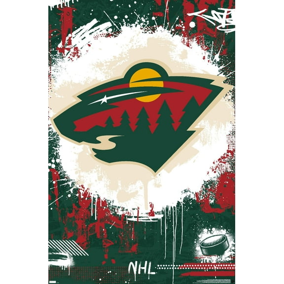 NHL Minnesota Wild - Maximalist Logo 23 Wall Poster, 22.375" x 34"