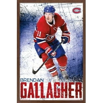 NHL Montreal Canadiens - Brendan Gallagher 18 Wall Poster, 14.725" x 22.375", Framed