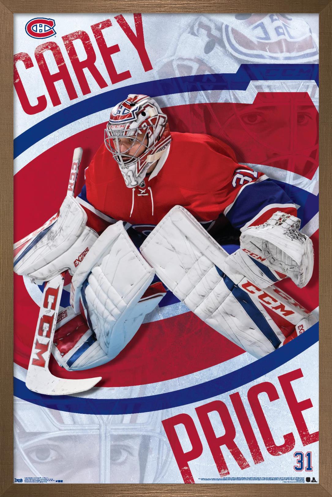 NHL Montreal Canadiens - Carey Price 17 Wall Poster, 14.725" x 22.375", Framed