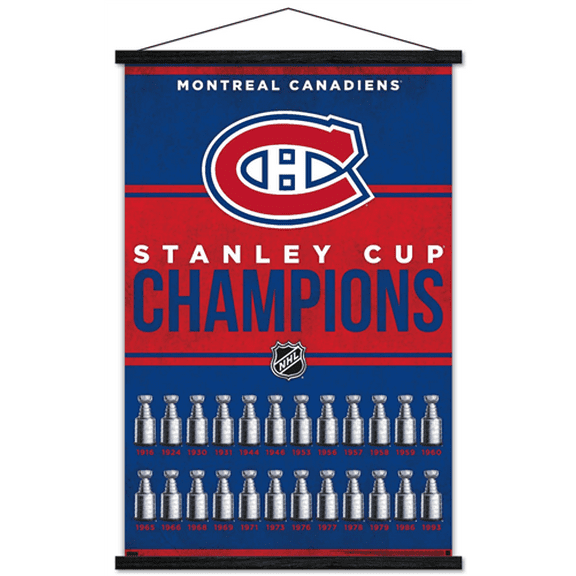 NHL Montreal Canadiens - Champions 23 Wall Poster with Magnetic Frame, 22.375" x 34"
