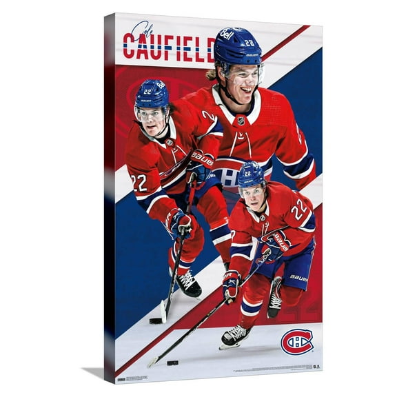 NHL Montreal Canadiens - Cole Caufield 22 Canvas Wall Poster, 14.725" x 22.375"