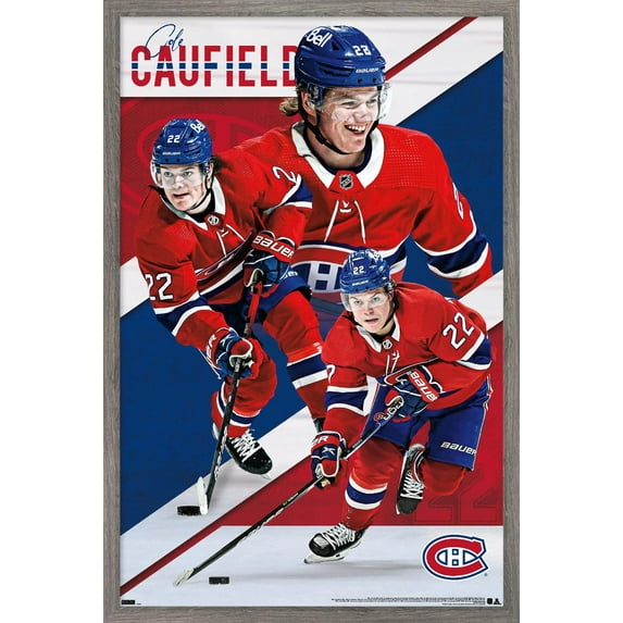 NHL Montreal Canadiens - Cole Caufield 22 Wall Poster, 22.375" x 34" Framed