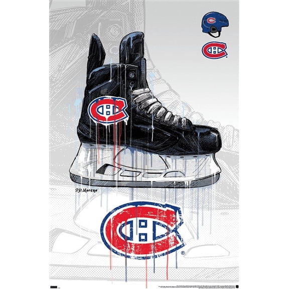 NHL Montreal Canadiens - Drip Skate 21 Wall Poster, 14.725" x 22.375"