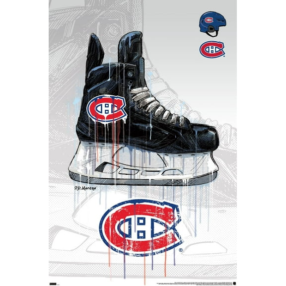 NHL Montreal Canadiens - Drip Skate 21 Wall Poster, 22.375" x 34"