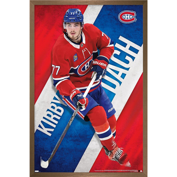 NHL Montreal Canadiens - Kirby Dach 23 Wall Poster, 14.725" x 22.375" Framed