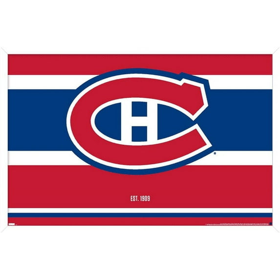 NHL Montreal Canadiens - Logo 21 Wall Poster, 22.375" x 34", Framed