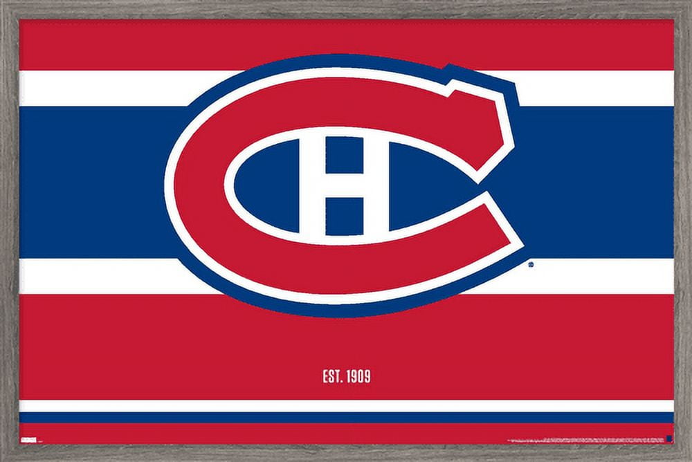 NHL Montreal Canadiens - Logo 21 Wall Poster, 22.375" x 34", Framed