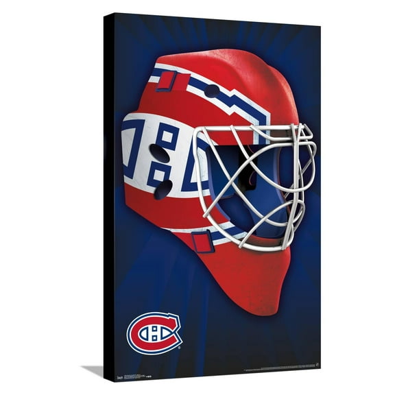 NHL Montreal Canadiens - Mask 16 Canvas Wall Poster, 14.725" x 22.375"