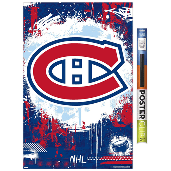 NHL Montreal Canadiens - Maximalist Logo 23 Wall Poster, 22.375" x 34"