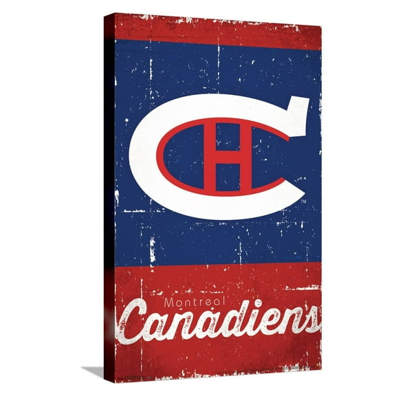 NHL Montreal Canadiens - Retro Logo 13 Canvas Wall Poster, 14.725" x 22.375"