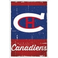thumbnail image 1 of NHL Montreal Canadiens - Retro Logo 13 Wall Poster, 22.375" x 34", Framed, 1 of 2