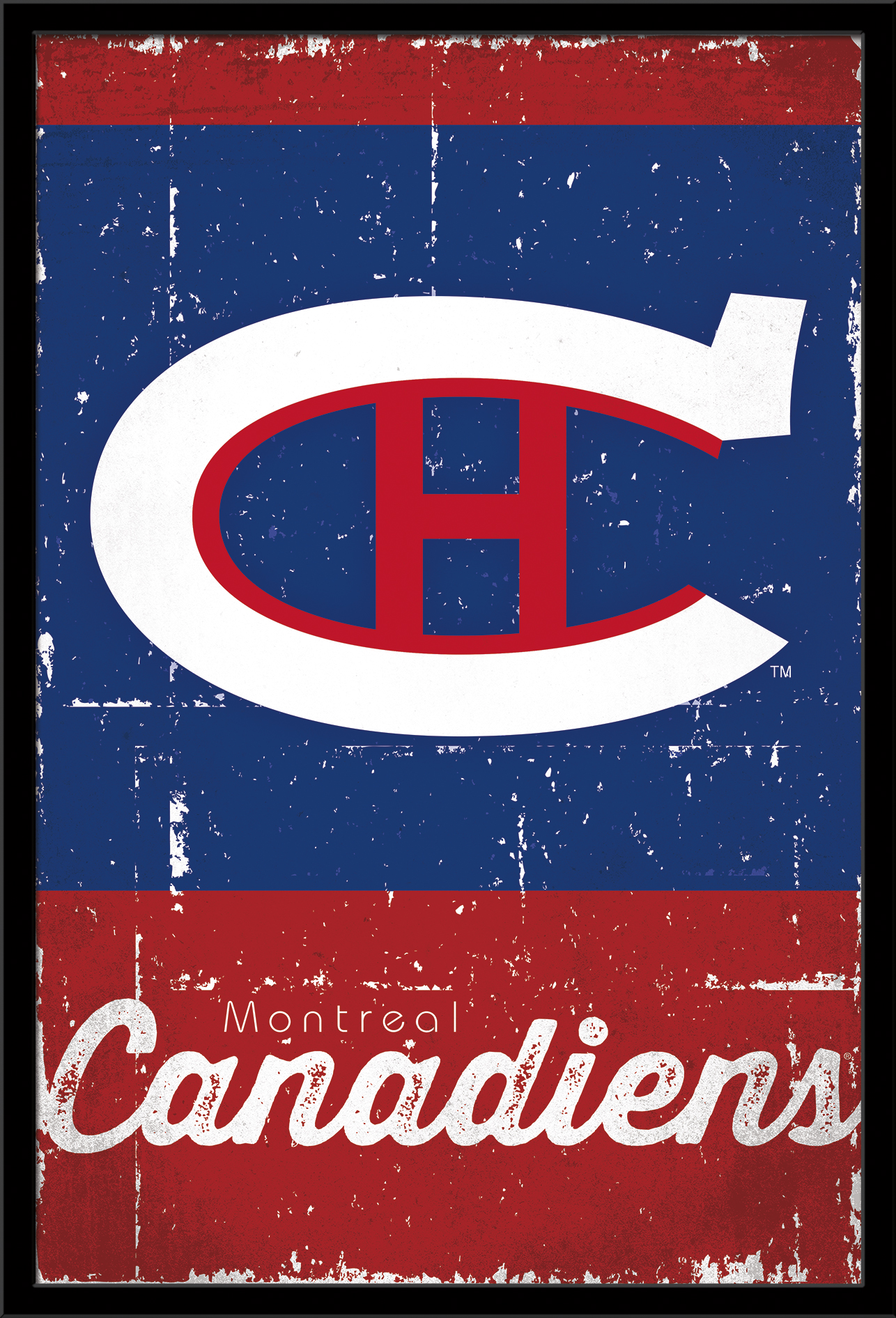 NHL Montreal Canadiens - Retro Logo 13 Wall Poster, 22.375" x 34", Framed