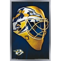 NHL NashVille Predators - Mask 16 Wall Poster, 14.725" x 22.375", Framed