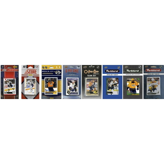 NHL Nashville Predators 8 Different Licensed Trading Card Team Sets
