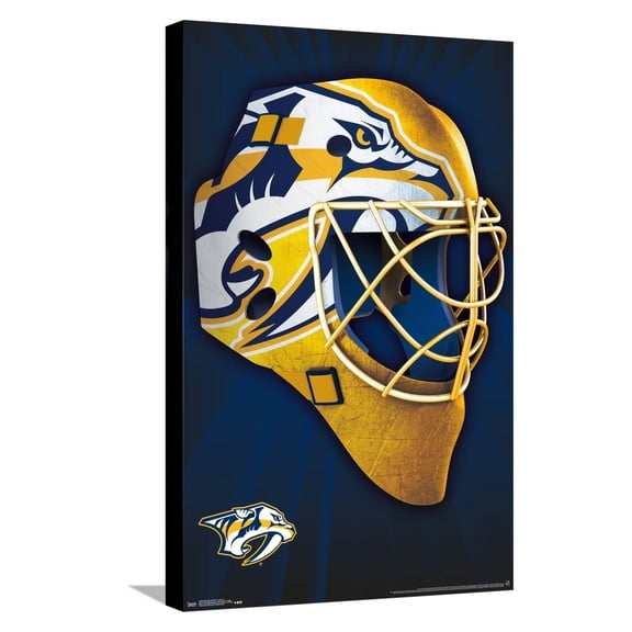 NHL Nashville Predators - Mask 16 Canvas Wall Poster, 14.725" x 22.375"