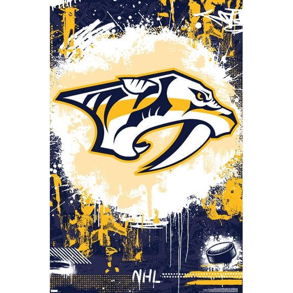 NHL Nashville Predators - Maximalist Logo 23 Wall Poster, 22.375" x 34"