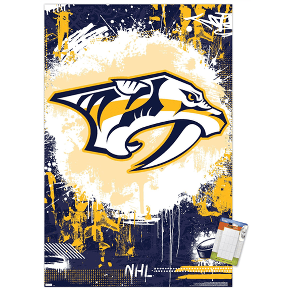 NHL Nashville Predators - Maximalist Logo 23 Wall Poster, 22.375" x 34"