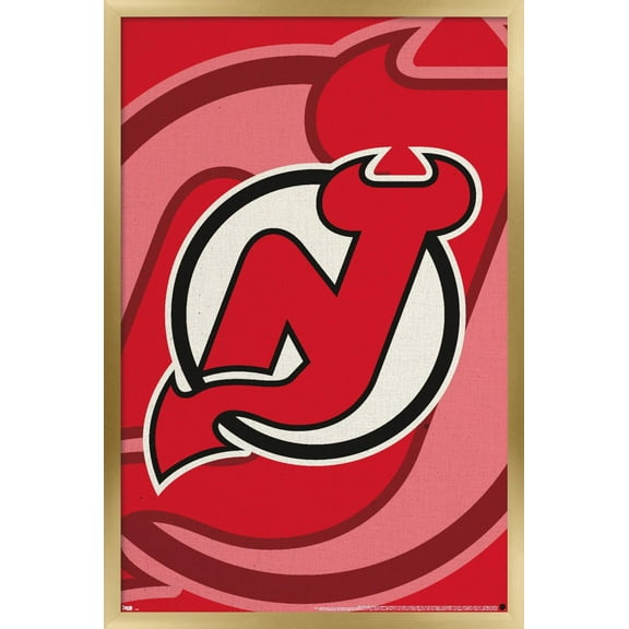 NHL New Jersey DeVils - Logo 14 Wall Poster, 14.725" x 22.375", Framed