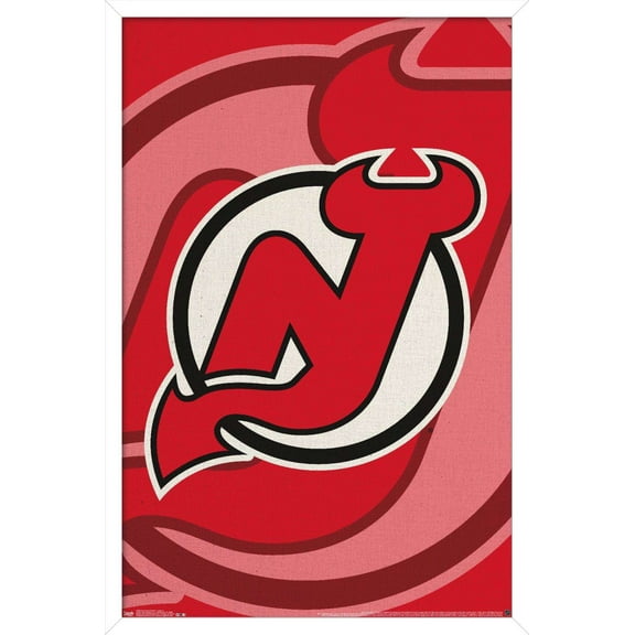 NHL New Jersey DeVils - Logo 14 Wall Poster, 14.725" x 22.375", Framed