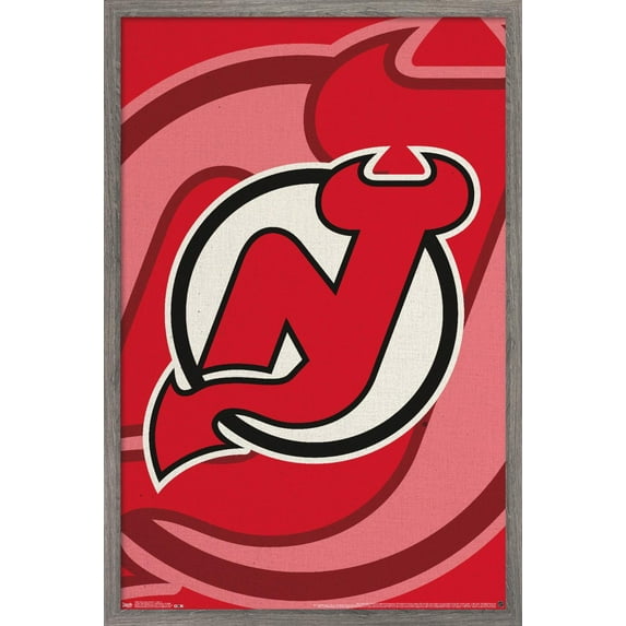 NHL New Jersey DeVils - Logo 14 Wall Poster, 22.375" x 34", Framed