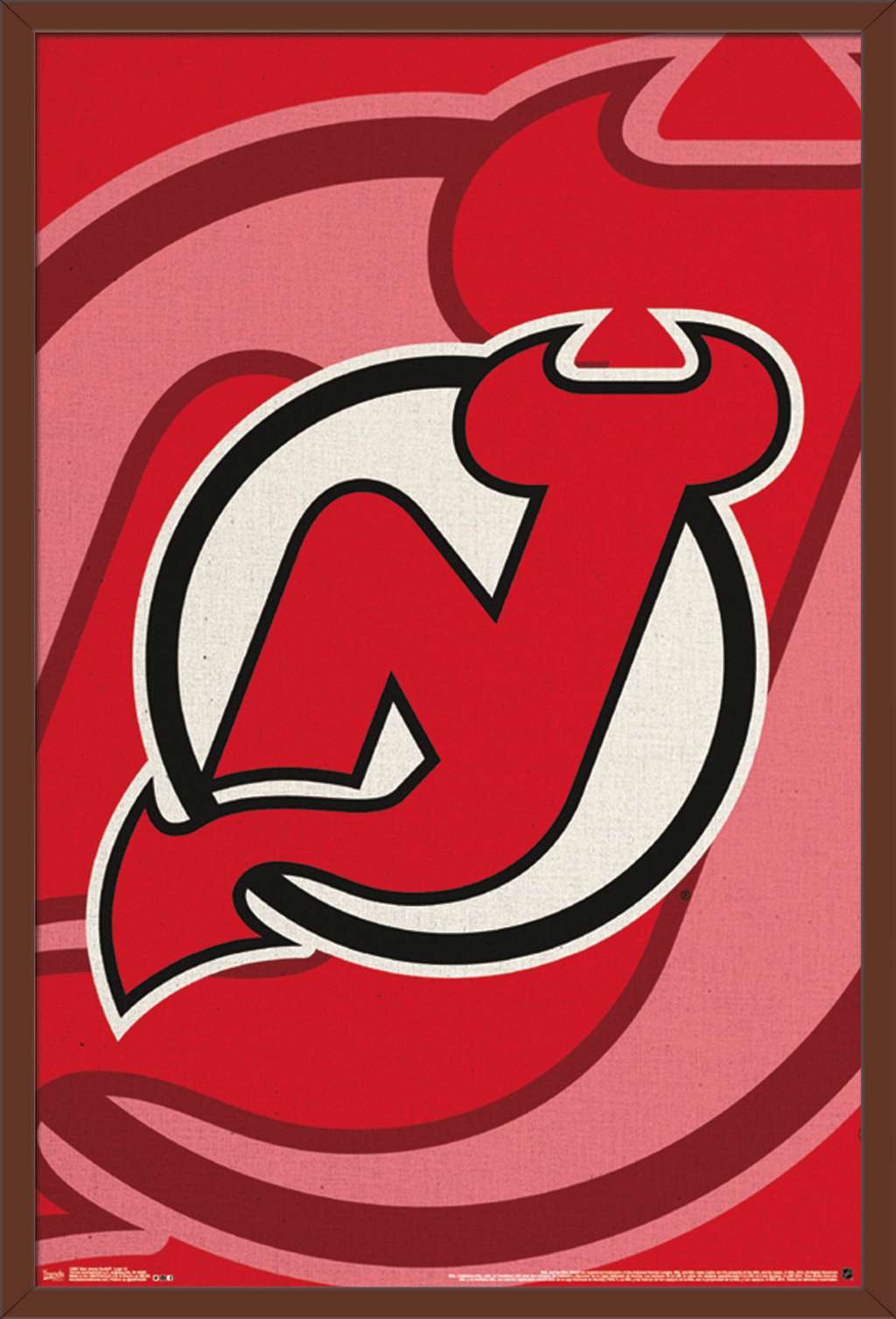 NHL New Jersey DeVils - Logo 14 Wall Poster, 22.375" x 34", Framed