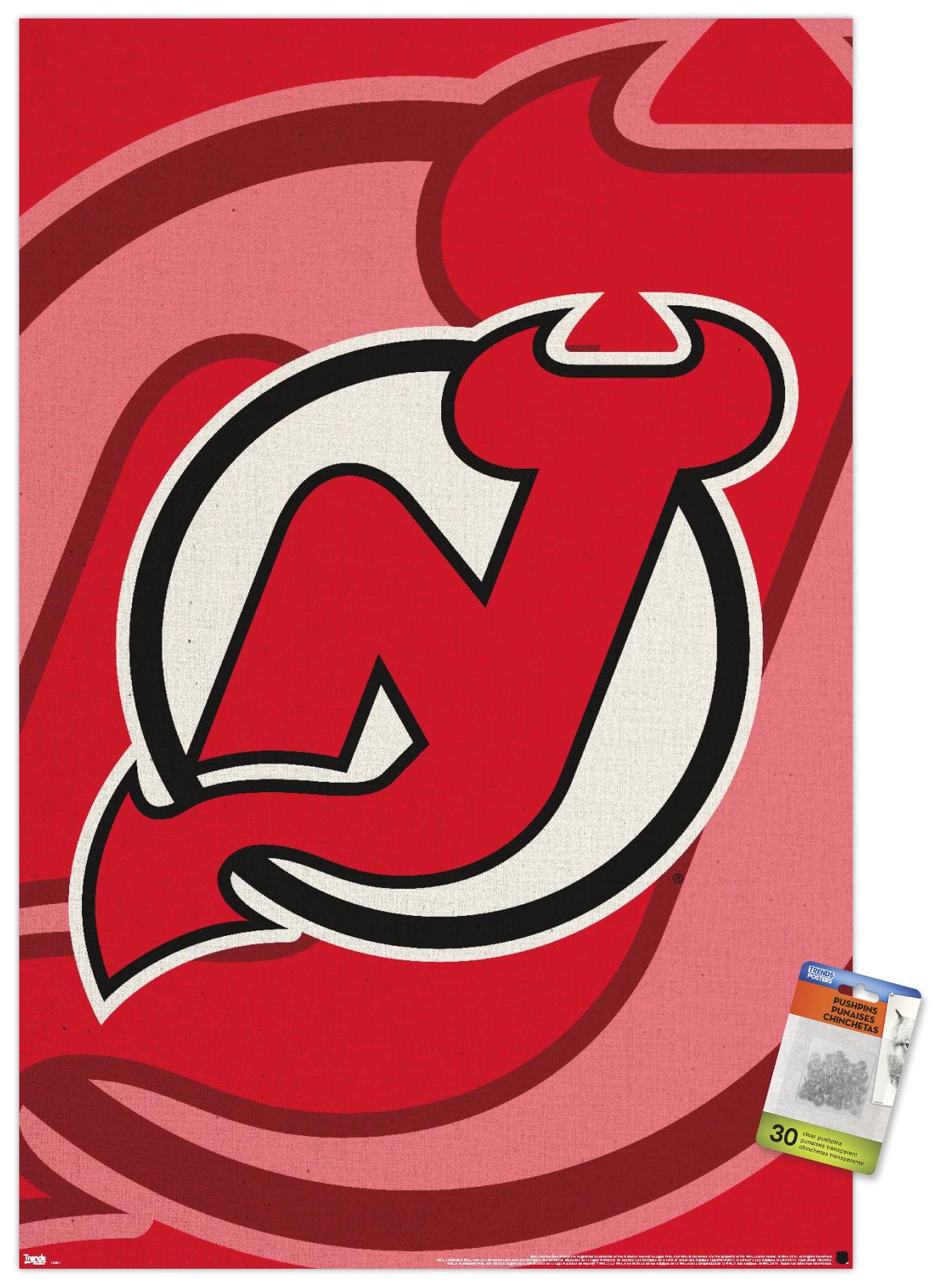 NHL New Jersey DeVils - Logo 14 Wall Poster with Push Pins, 22.375" x 34"