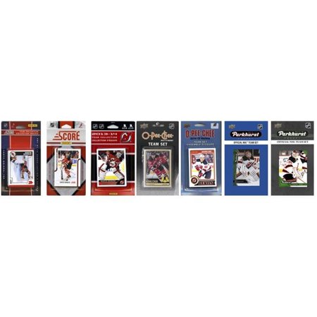 NHL New Jersey Devils 7 Different Licensed Trading Card Team Sets