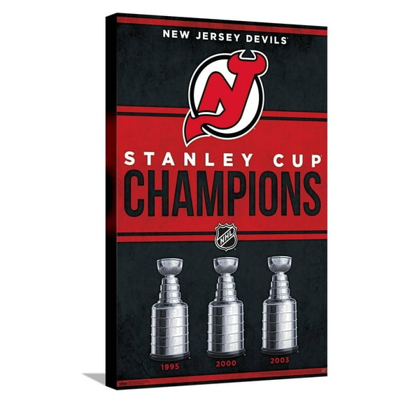 NHL New Jersey Devils - Champions 23 Canvas Wall Poster, 14.725" x 22.375"
