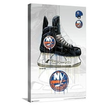 NHL New York Islanders - Drip Skate 21 Canvas Wall Poster, 14.725" x 22.375"