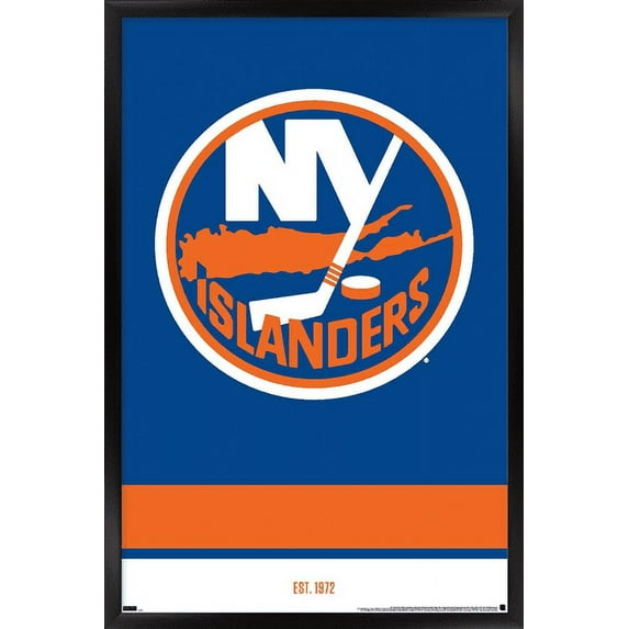 NHL New York Islanders - Logo 21 Wall Poster, 14.725" x 22.375", Framed
