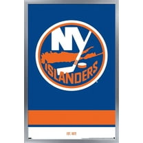 NHL New York Islanders - Logo 21 Wall Poster, 14.725" x 22.375", Framed
