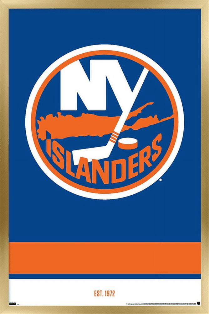 NHL New York Islanders - Logo 21 Wall Poster, 14.725" x 22.375", Framed