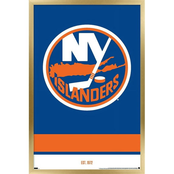 NHL New York Islanders - Logo 21 Wall Poster, 22.375" x 34", Framed